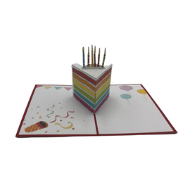 Birthday Rainbow Cake Card