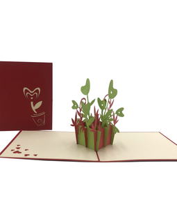 Heart Shape Flowers Card
