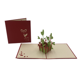 Heart Shape Flowers Card