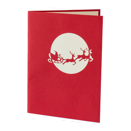 Christmas Card Santa Sleigh Medium