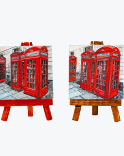Oil Painting London Phone Box