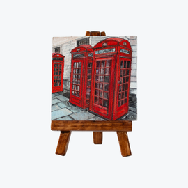 Oil Painting London Phone Box